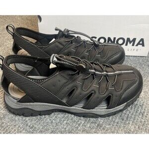 Sonoma Goods For Life Men Size 12 Claxtonn Black Outdoor Sandals Adjustable NEW